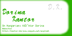 dorina kantor business card